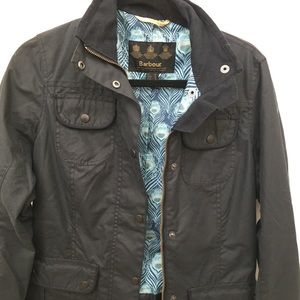 Barbour utility jacket with liberty lining